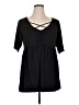 Boutique + Black Short Sleeve Blouse Size 0X - photo 1