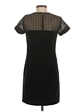 knee length dresses for ladies Banana Republic Black V-neck Knot Front Stretch Short Sleeve Mini Dres –  Brie main image 1