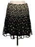 Elle 100% Polyester Stars Gold Casual Skirt Size L - photo 2