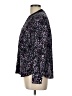 Covington Animal Print Purple Long Sleeve Blouse Size L - photo 5