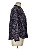 Covington Animal Print Purple Long Sleeve Blouse Size L - photo 4
