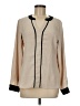 Assorted Brands 100% Polyester Color Block Ivory Long Sleeve Blouse Size M - photo 1