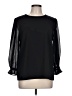 Ann Taylor Factory Black Long Sleeve Blouse Size L - photo 1