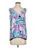 Lilly Pulitzer 100% Polyester Blue Sleeveless Blouse Size S - photo 1