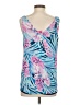 Lilly Pulitzer 100% Polyester Blue Sleeveless Blouse Size S - photo 2