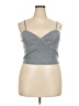 The Drop Solid Gray Tank Top Size XXL - photo 1