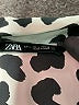 Zara Animal Print Silver Long Sleeve Blouse Size L - photo 7