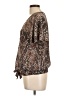 Charming Charlie 100% Polyester Animal Print Brown Short Sleeve Blouse Size L - photo 5