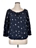 Unbranded Stars Blue 3/4 Sleeve Blouse Size XL (estimated) - photo 1