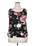 Full Circle Collection Floral Black Tank Top Size 2X - photo 1