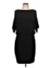 Moda International Solid Black Casual Dress Size L - photo 1
