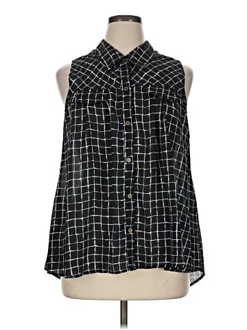Zenobia Sleeveless Button-Down Shirt (view 1)