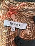 Parker Animal Print Brown Long Sleeve Blouse Size M - photo 7