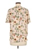 Charming Charlie 100% Polyester Floral Tan Short Sleeve Blouse Size M - photo 2