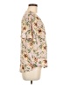 Charming Charlie 100% Polyester Floral Tan Short Sleeve Blouse Size M - photo 4