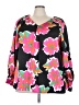 Entro 100% Polyester Black 3/4 Sleeve Blouse Size 2X - photo 1