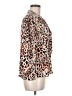 Ann Taylor Factory Animal Print Brown 3/4 Sleeve Blouse Size M - photo 4