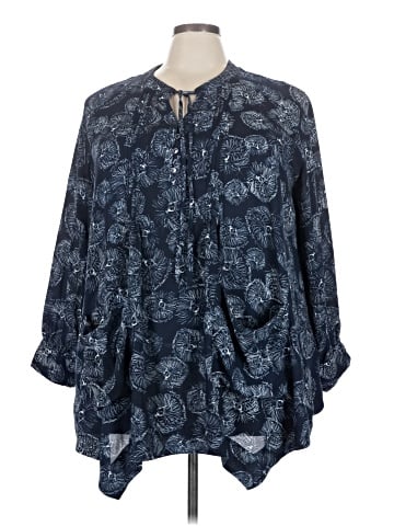 Melissa McCarthy Seven7 3/4 Sleeve Henley (view 1)