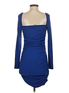 knee length dresses for ladies Olympique Long Sleeve Mini Dress Blue Multi