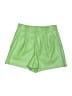Assorted Brands Solid Green Faux Leather Shorts Size S - photo 1