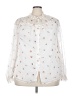 Ann Taylor 100% Polyester Hearts Ivory Long Sleeve Blouse Size XXL (tall) - photo 1