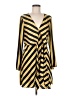 Express Stripes Yellow Casual Dress Size M - photo 1