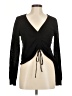 Z Supply 100% Polyester Black Long Sleeve Top Size M - photo 1