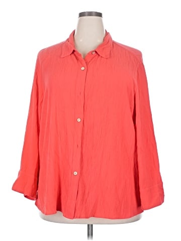 Draper's & Damon's 3/4 Sleeve Button-Down Shirt (view 1)