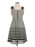 Esley 100% Polyester Stripes Gray Casual Dress Size M - photo 1