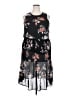 Just Fab Floral Black Cocktail Dress Size XXL - photo 1