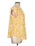 Fun2Fun Yellow Short Sleeve Blouse Size L - photo 4