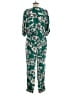 Zara 100% Polyester Print Green Teal Jumpsuit Size M - photo 2