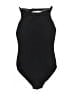 Mirella Solid Black One Piece Swimsuit Size L - photo 1