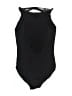 Mirella Solid Black One Piece Swimsuit Size L - photo 2
