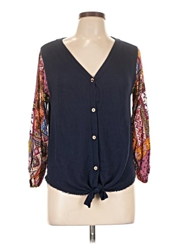 Blue Rain 3/4 Sleeve Blouse (view 1)