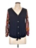 Blue Rain Blue 3/4 Sleeve Blouse Size L - photo 1