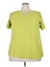 Naif 100% Polyester Green Short Sleeve Top Size 2X - photo 1