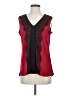 Perseption Concept Burgundy Sleeveless Blouse Size M - photo 1