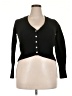 Aqua 100% Polyester Black Cardigan Size XL - photo 1
