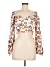 Shein Orange 3/4 Sleeve Blouse Size M - photo 1