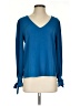 CeCe Blue Long Sleeve Blouse Size S - photo 1