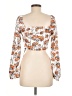 Shein Orange 3/4 Sleeve Blouse Size M - photo 2
