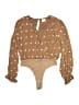 Dee Elly Tan Long Sleeve Blouse Size L - photo 1