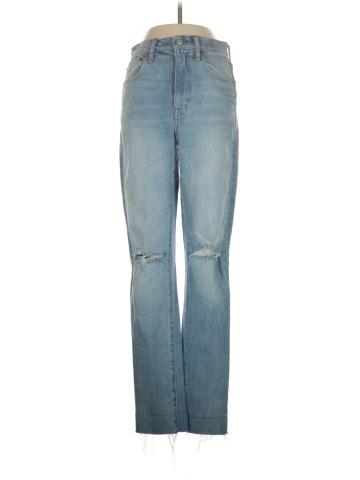 Madewell The Tall High-Rise Slim Boyjean in Prentice Wash: Ripped Edition (view 1)