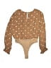 Dee Elly Tan Long Sleeve Blouse Size L - photo 2