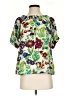 See By Chloé Floral Multi Color Green Short Sleeve Blouse Size 2 - photo 1