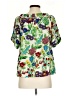 See By Chloé Floral Multi Color Green Short Sleeve Blouse Size 2 - photo 2