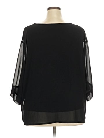 Aqua 3/4 Sleeve Blouse (view 2)