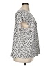 H&M Animal Print Silver Short Sleeve Blouse Size XL - photo 4