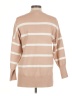 Pink Lily Stripes Tan Pullover Sweater Size M - photo 2